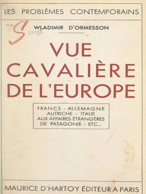 cover image of Vue cavalière de l'Europe